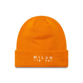 New Era - AC Milan New Era Wordmark Cuffed Knit Hat - Orange