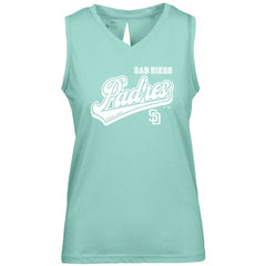San Diego Padres Levelwear Women's Paisley Sweep V-Neck Tank Top Outlet