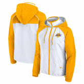 Fanatics Los Angeles Lakers Women's Anorak Raglan Full-Zip Hoodie Jacket White/Gold