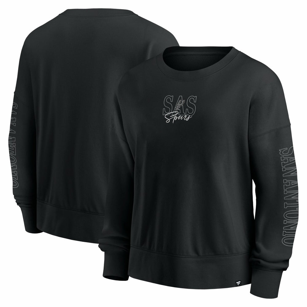 Fanatics San Antonio Spurs Women's Oversized Game Day Pullover Sweatshirt Black