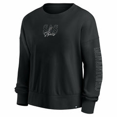 Fanatics San Antonio Spurs Women's Oversized Game Day Pullover Sweatshirt Black
