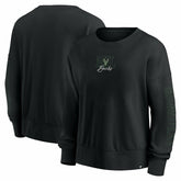 Fanatics Milwaukee Bucks Women's Oversized Game Day Pullover Sweatshirt Black