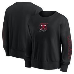 Fanatics Chicago Bulls Women's Oversized Game Day Pullover Sweatshirt Black