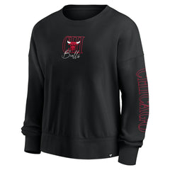 Fanatics Chicago Bulls Women's Oversized Game Day Pullover Sweatshirt Black