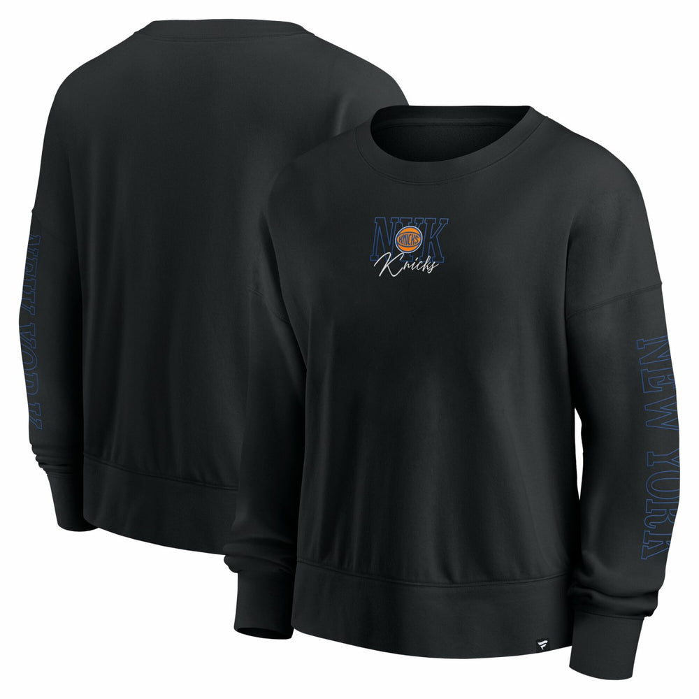 Fanatics New York Knicks Women's Oversized Game Day Pullover Sweatshirt Black