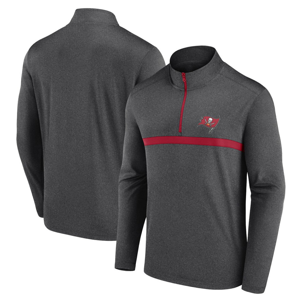Tampa Bay Buccaneers Head-to-Head Quarter-Zip Pullover - Heather Charcoal - Fanatics