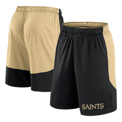 New Orleans Saints Launch Shorts - Black/Gold - Fanatics