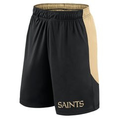 New Orleans Saints Launch Shorts - Black/Gold - Fanatics