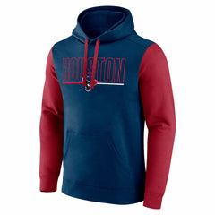 Houston Texans Outline Pullover Hoodie - Navy/Red - Fanatics