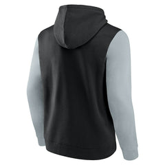 Las Vegas Raiders Outline Pullover Hoodie - Black/Silver - Fanatics