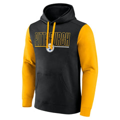 Pittsburgh Steelers Outline Pullover Hoodie - Black/Gold - Fanatics