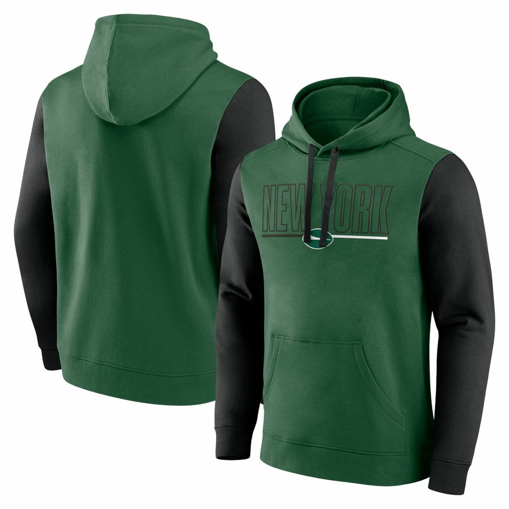New York Jets Outline Pullover Hoodie - Green/Black - Fanatics