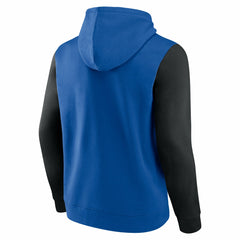 Orlando Magic Logo Athletic Outline Colorblock Pullover Hoodie Blue