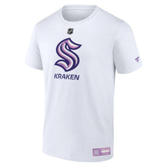 Seattle Kraken Fanatics 2024 Hockey Fights Cancer T-Shirt - White | Fanatics on sale