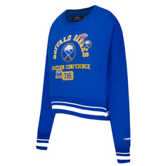 Buffalo Sabres Pro Standard Women's Area Code Cropped Pullover Sweatshirt - Royal | NHL on sale