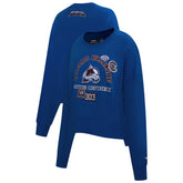 Colorado Avalanche Pro Standard Women's Area Code Cropped Pullover Sweatshirt - Blue | NHL Clearance