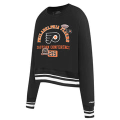 Philadelphia Flyers Pro Standard Women's Area Code Cropped Pullover Sweatshirt - Black | NHL discount