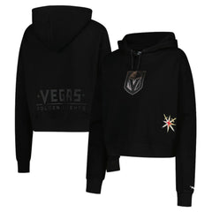 Vegas Golden Knights Pro Standard Women's Jewels Cropped Pullover Hoodie - Black | NHL Lifestyle