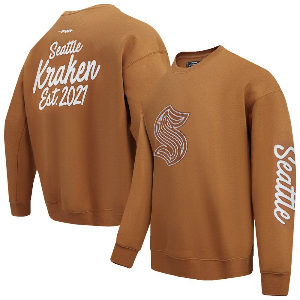 Seattle Kraken Pro Standard Paint the City Pullover Sweatshirt - Brown | NHL on sale