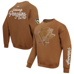 Pittsburgh Penguins Pro Standard Paint the City Pullover Sweatshirt - Brown | NHL on sale