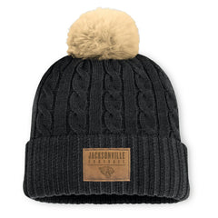 Jacksonville Jaguars Women's Cable Knit Cuffed Hat with Pom - Black - Fanatics