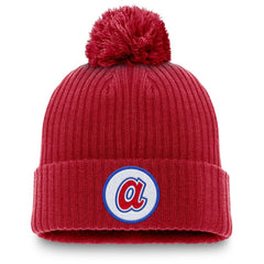 Atlanta Braves Nike Cooperstown Collection Patch Cuffed Knit Hat with Pom Sale