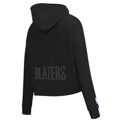 Portland Trail Blazers Pro Standard Women's Jewels Cropped Pullover Hoodie Black