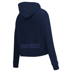 Dallas Mavericks Pro Standard Women's Jewels Cropped Pullover Hoodie Navy