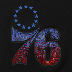 Philadelphia 76ers Pro Standard Women's Jewels Boxy Cropped T-Shirt Black
