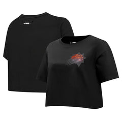 Phoenix Suns Pro Standard Women's Jewels Boxy Cropped T-Shirt Black