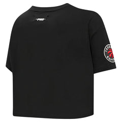 Toronto Raptors Pro Standard Women's Jewels Boxy Cropped T-Shirt Black