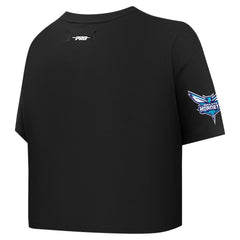 Charlotte Hornets Pro Standard Women's Jewels Boxy Cropped T-Shirt Black