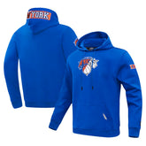New York Knicks Pro Standard Split Logo Pullover Hoodie Blue