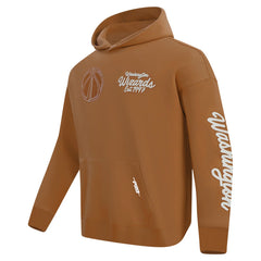 Washington Wizards Pro Standard Paint the City Drop Shoulder Pullover Hoodie Brown