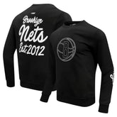 Brooklyn Nets Pro Standard Paint the City Drop Shoulder Sweatshirt Black