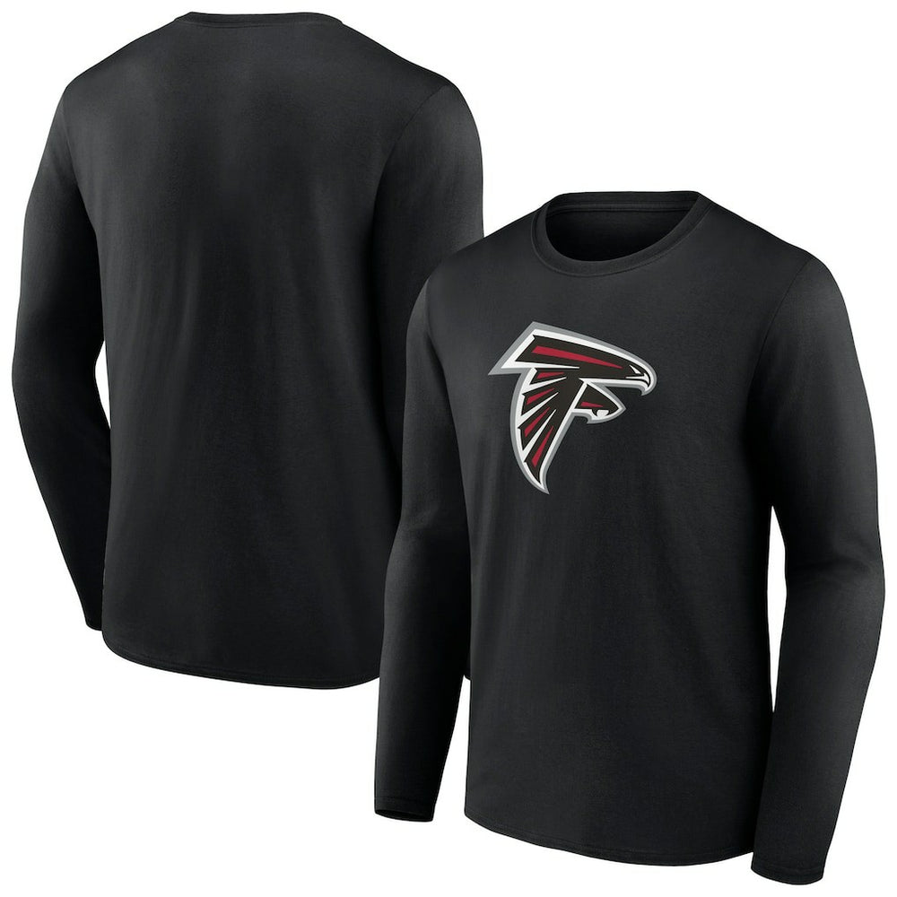 Atlanta Falcons Primary Logo Long Sleeve T-Shirt - Black - NFL