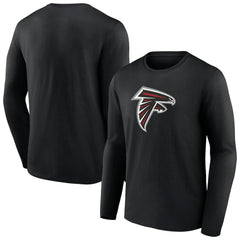 Atlanta Falcons Primary Logo Long Sleeve T-Shirt - Black - NFL