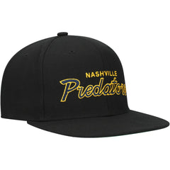 Nashville Predators Mitchell & Ness Core Team Script 2.0 Snapback Hat - Black | NHL sale