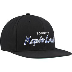 Toronto Maple Leafs Mitchell & Ness Core Team Script 2.0 Snapback Hat - Black | NHL near me