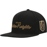 Vegas Golden Knights Mitchell & Ness Core Team Script 2.0 Snapback Hat - Black | NHL Clearance