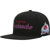 Colorado Avalanche Mitchell & Ness Core Team Script 2.0 Snapback Hat - Black | NHL online