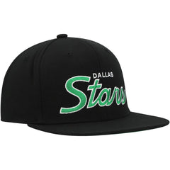 Dallas Stars Mitchell & Ness Core Team Script 2.0 Snapback Hat - Black | NHL online