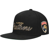 Florida Panthers Mitchell & Ness Core Team Script 2.0 Snapback Hat - Black | NHL discount