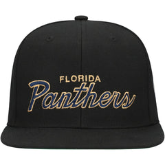 Florida Panthers Mitchell & Ness Core Team Script 2.0 Snapback Hat - Black | NHL discount