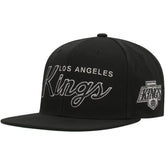 Los Angeles Kings Mitchell & Ness Core Team Script 2.0 Snapback Hat - Black | NHL on sale