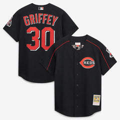 Ken Griffey Jr. Cincinnati Reds Mitchell & Ness Cooperstown Collection Authentic Mesh Batting Practice Jersey Near Me