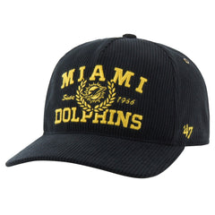 Miami Dolphins '47 Letterman Hitch Adjustable Hat - Black - 47 brand