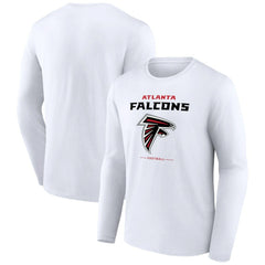 Atlanta Falcons Team Lockup Long Sleeve T-Shirt - White - NFL