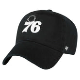 47 brand Philadelphia 76ers '47 Core Logo Clean Up Adjustable Hat Black