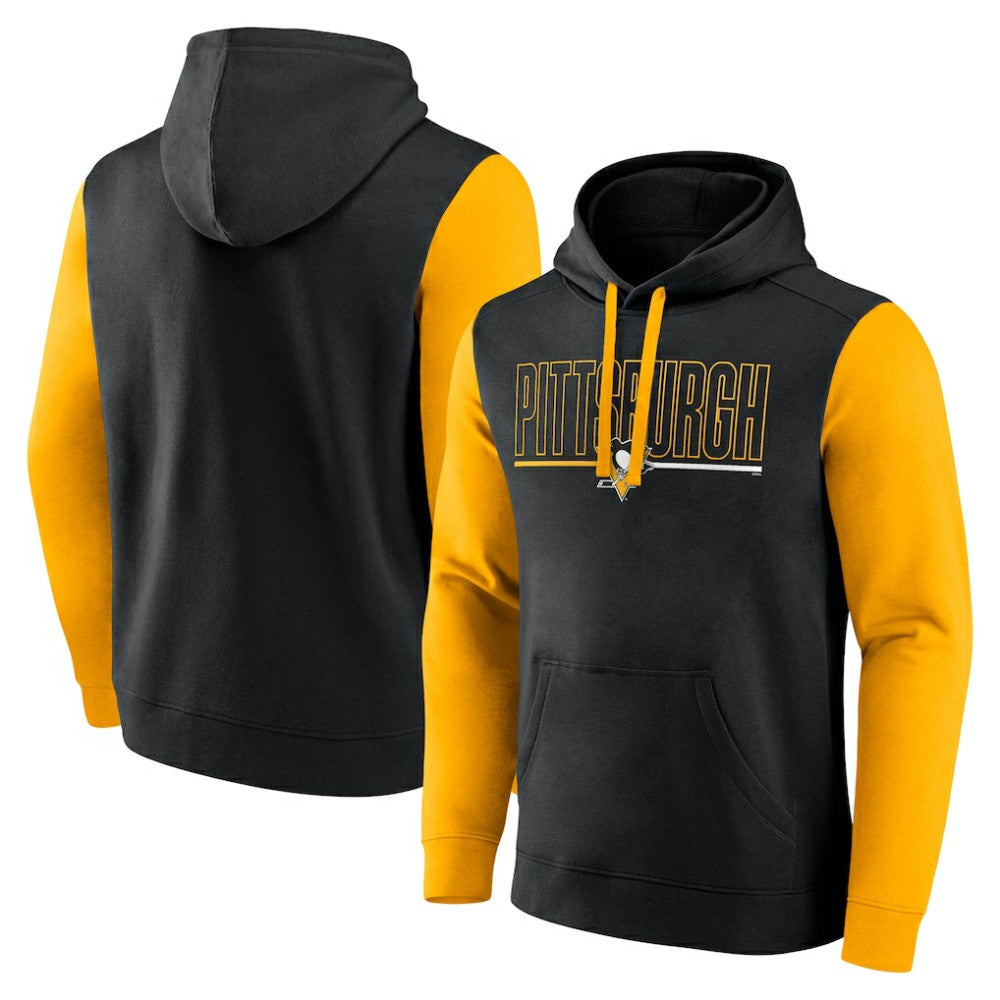 Pittsburgh Penguins Logo Athletic Deliver Fleece Pullover Hoodie - Black | NHL sale